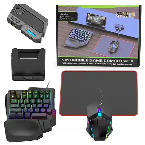 Клавиатура и мышь для телефона (Набор 5в1) / Конвертер клавиатуры ...