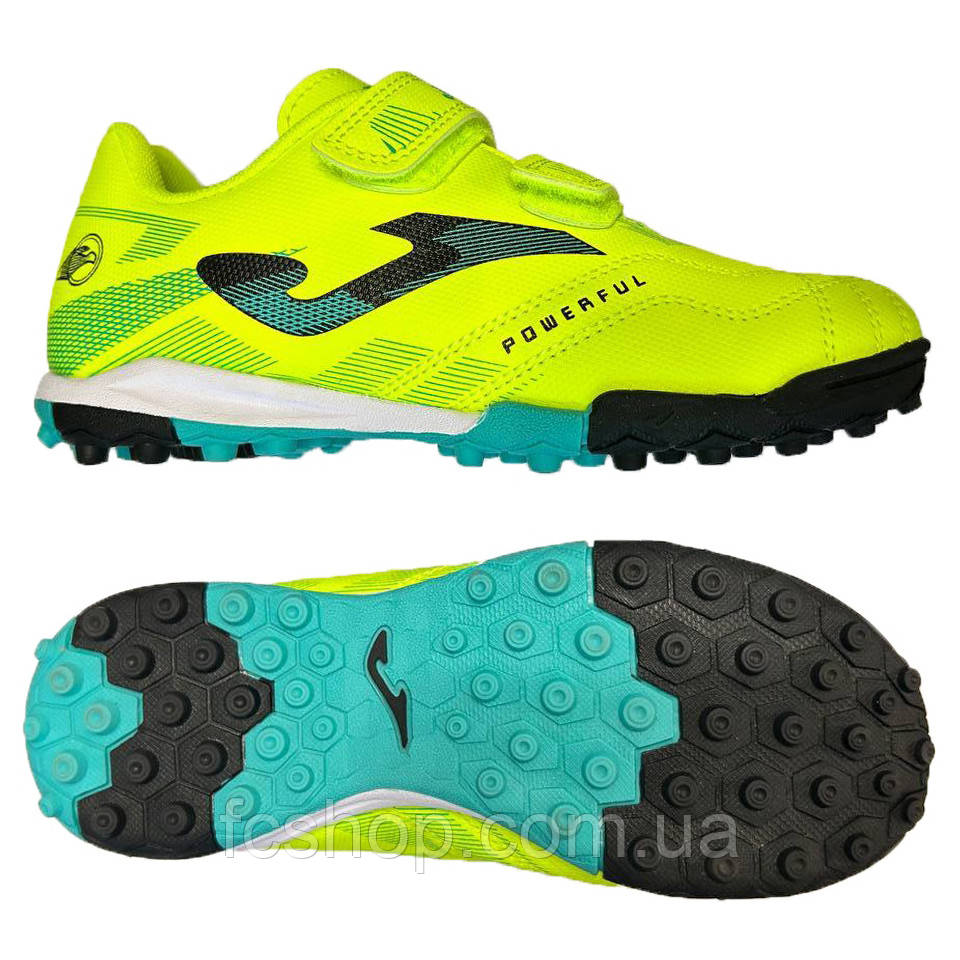 Дитячі футбольні сороконіжки Joma POWERFULL POJW2411TFV, Жовтий, Розмір (EU) — 32