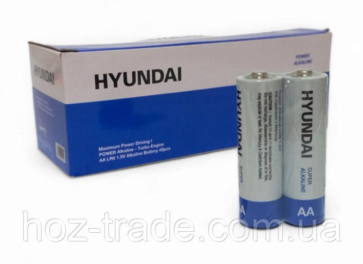 Батарейка HYUNDAI LR06 AA Alkaline — 40 шт., фото 1