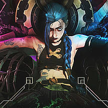 Плакат "Аркейн: Ліга Легенд, Джинкс, Ві, Сілко, Arcane: League of Legends, LoL", 60×43см, фото 2