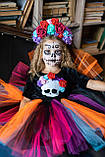 Дитячий карнавальний костюм Santa Muerte для дівчинки на Хеловін, фото 3