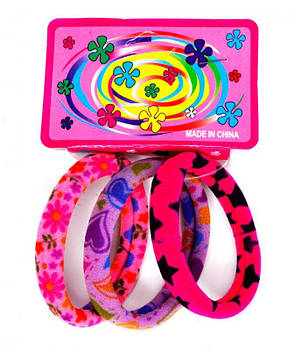 Гумка для волосся мікрофібра різнокольорова-3, ціна за 3шт 0301-1125-1 G-Rich