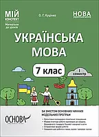 7 клас Українська мова Мій конспект. Матеріали до уроків. I семестр. Куцінко О.Г. Основа