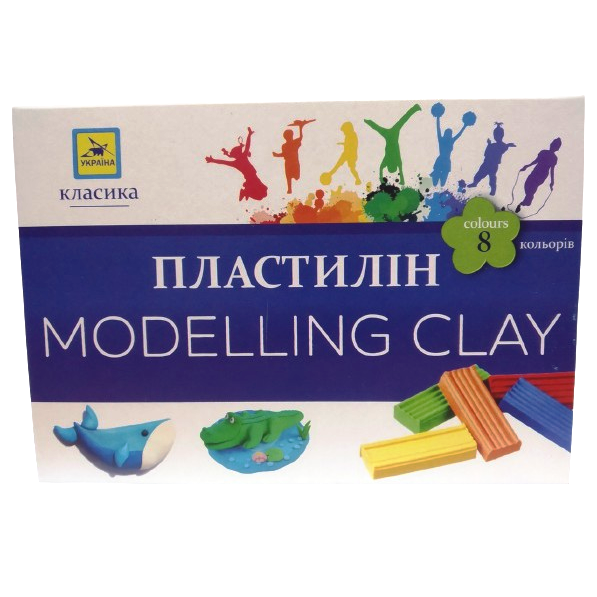Пластилін для ліплення "Класика" 8 кольорів для дітей ПЛ-010-МВ KNZ