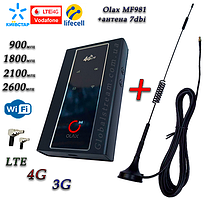 4G LTE 3G WiFi роутер Olax MF981 + антена 4G(LTE) на 7 db + акумулятор 2100 мА·год