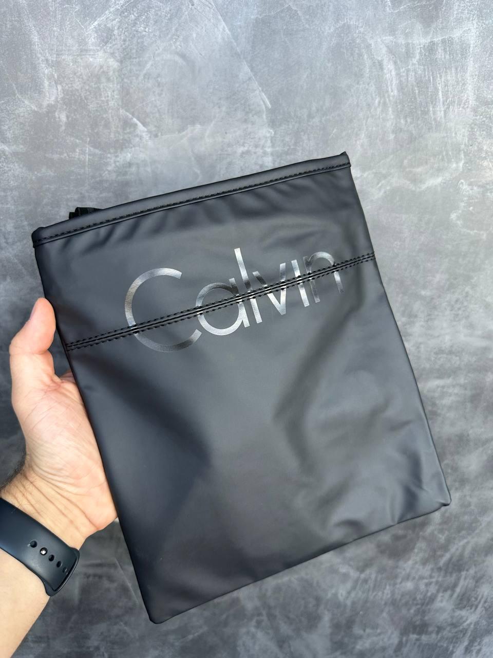 Чоловіча чорна Сумка месенджер Кельвін Кляйн, фото 1