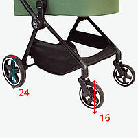 Коляска для дитини універсальна 3 в 1 FreeON Zack, оливковий, фото 4