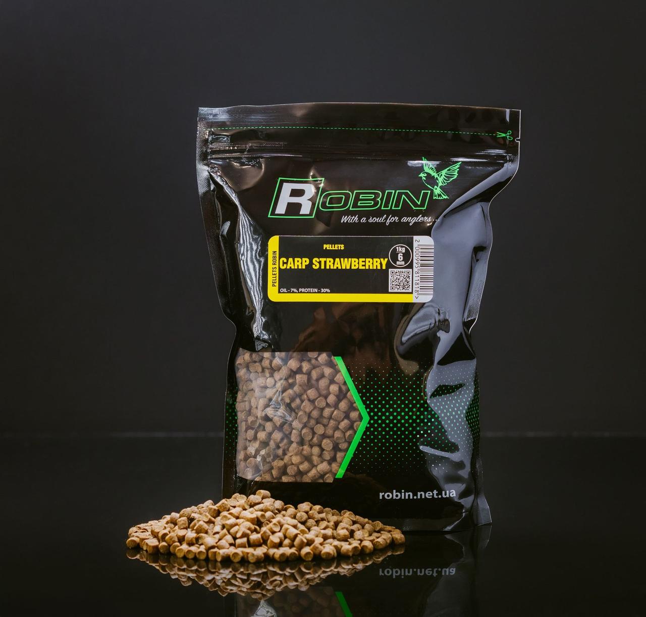 Пелетс Robin Carp Strawberry 6.0mm 1kg