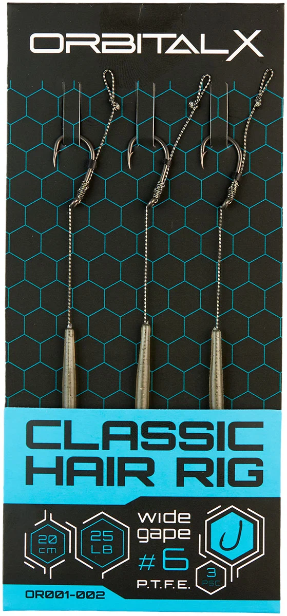 Повідець OrbitalX Classic Hair Rig Wide Gape №04 25lb 20cm (3шт/уп)