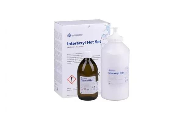 Пластмаса INTERACRYL HOT рожева з прожилками 1000 г + 500 мл