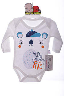 Боді з довгим рукавом "Rio" біла бавовна MiniPapi
