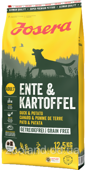 Josera Dog Ente & Kartoffel без злаків для дорослих собак, 900 г