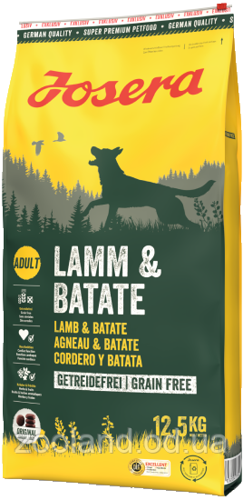 Josera Dog Lamm&Batate без злаків для дорослих собак, 12,5 кг