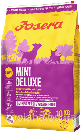 Josera Dog MiniDeluxe без злаків для мініпород, 10 кг