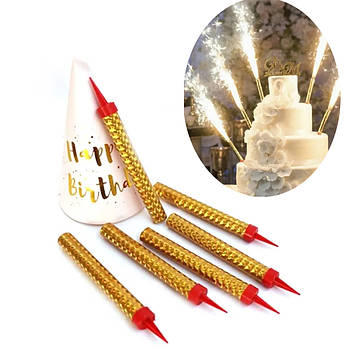 Холодний фонтан для торта 10 см HF10 в упаковці 6 шт Прикраси для торта