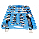 Набір мітчиків і плашок 110 од. (M2-M18) SATRA S-TP110AS Професійний набір лерок та мітчиків для нарізки різьби, фото 3