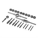 Набір мітчиків і плашок 110 од. (M2-M18) SATRA S-TP110AS Професійний набір лерок та мітчиків для нарізки різьби, фото 6