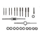 Набір мітчиків і плашок 110 од. (M2-M18) SATRA S-TP110AS Професійний набір лерок та мітчиків для нарізки різьби, фото 9