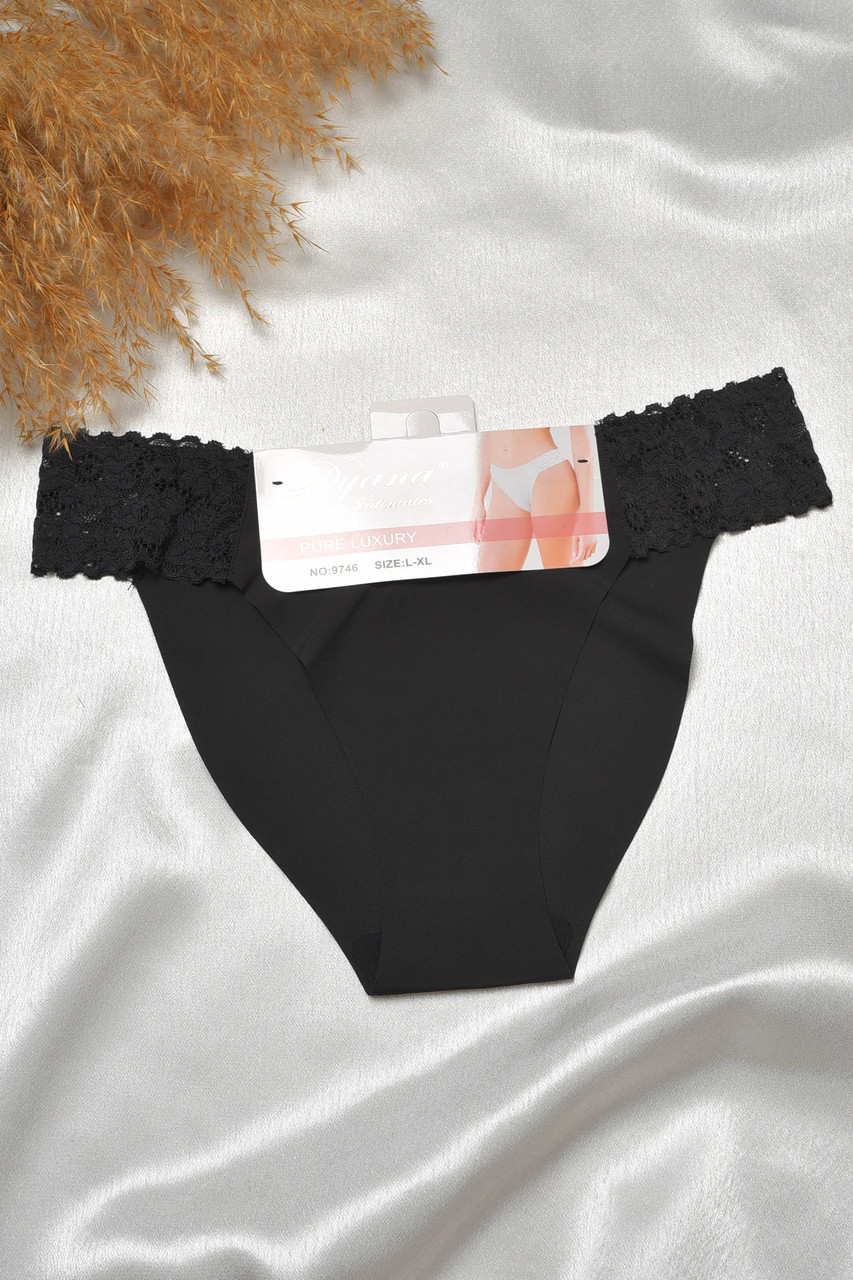 Труси жіночі чорного кольору з мереживом р.S/M 188648S, фото 1