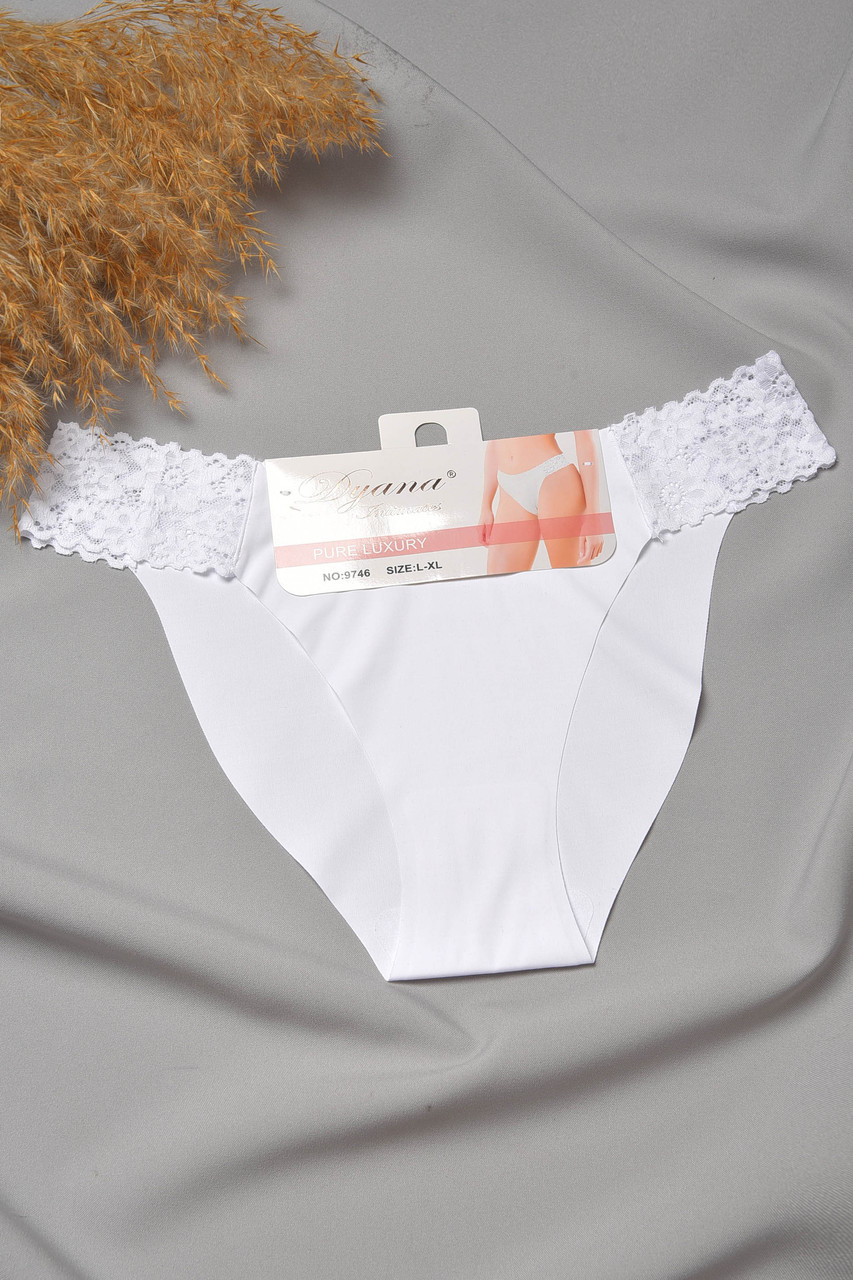 Труси жіночі білого кольору з мереживом 188650S, фото 1