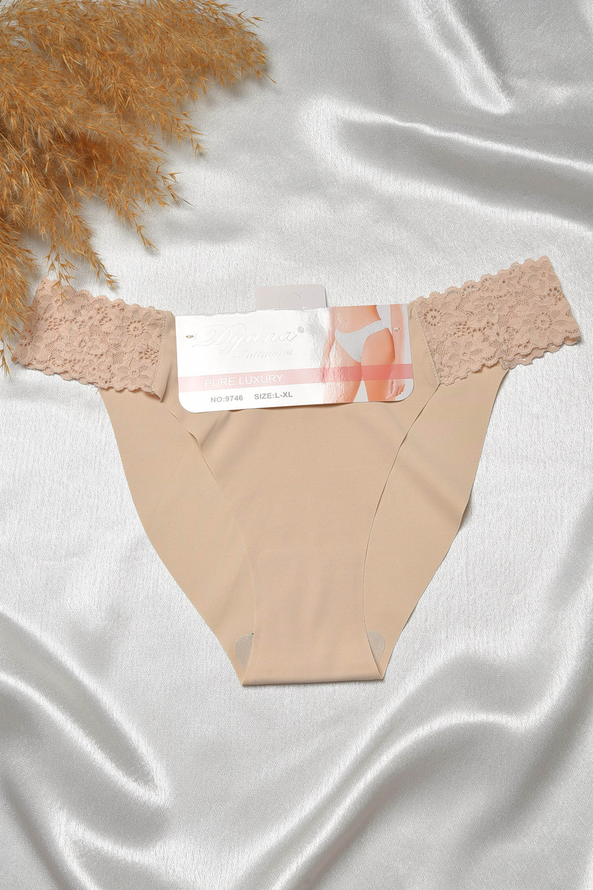 Труси жіночі бежевого кольору з мереживом р.L/XL 188651S, фото 1