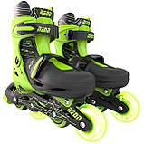 NEON Роликові ковзани Inline, розмір 30-33, зелений, фото 3