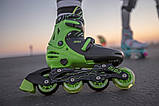 NEON Роликові ковзани Inline, розмір 30-33, зелений, фото 10