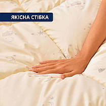 Ковдра вовняна 200х200 см Sei Design пл 200 г/м2 всесезонна вовна мікрофібра овечка молоко, фото 4