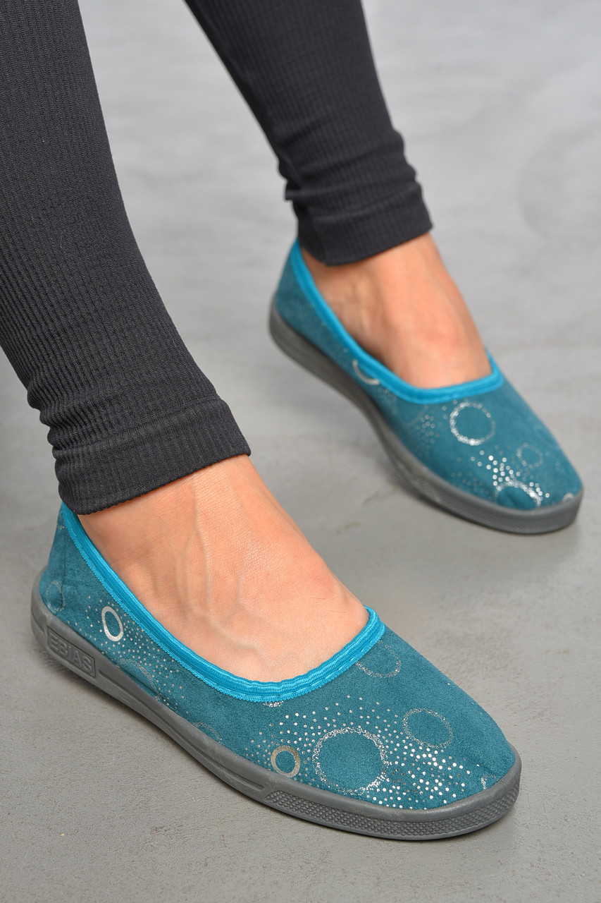 Капці жіночі зеленого кольору 189823T Безкоштовна доставка, фото 1