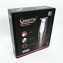 Стильна машинка для стрижки GEMEI GM-6141, Тример бездротовий, Миюча машинка KW-394 для стрижки, фото 4