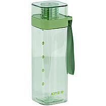 Пляшечка для води квадратна 550 мл Kite Зелена K24-1209-2