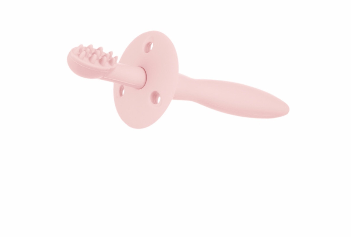 Щітка силіконова для зубів з обмежувачем рожева Canpol babies (Канрол бебі) 51/500_pin, фото 1