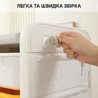 Органайзер з контейнерами та дитячим візочком для іграшок до дитячої кімнати Lumpurini Lunetta Grande 3 яруси, фото 8