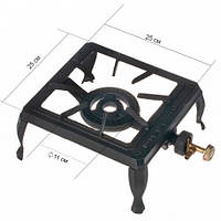 Газова плита чавунна GB-01 3,5 кВт для приготування їжі у великих обсягах і нагрівання автоклавів BZN