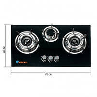 Газова плита настільна та вбудована AOYANG 3 конфорки для готування на природному газі BZN