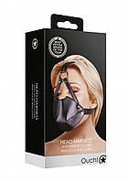 Маска-кляп Head Harness with Mouth Cover and Solid Ball Gag - Black