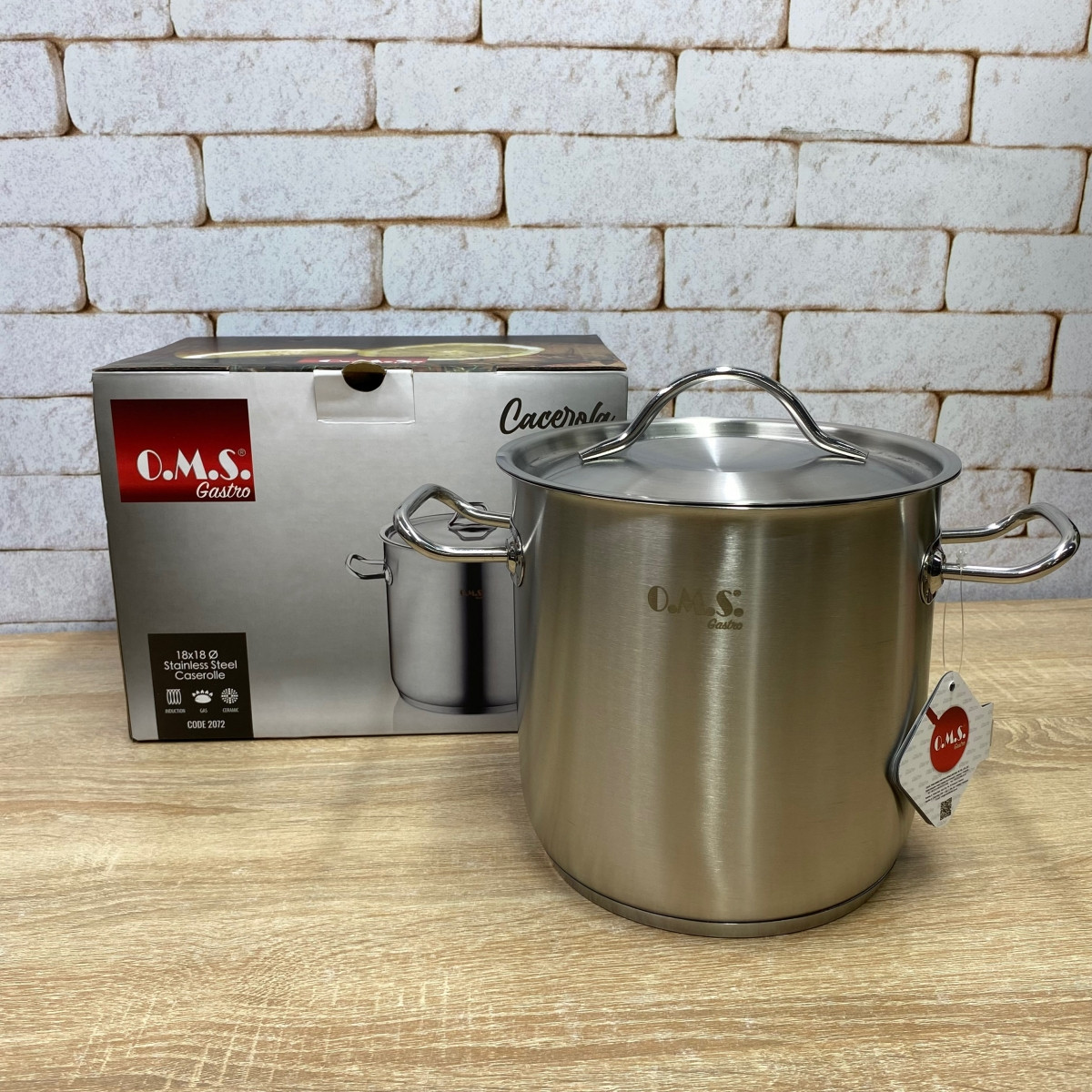 Каструля з металевою кришкою OMS 2072-26-12.8л  26 х 26 см