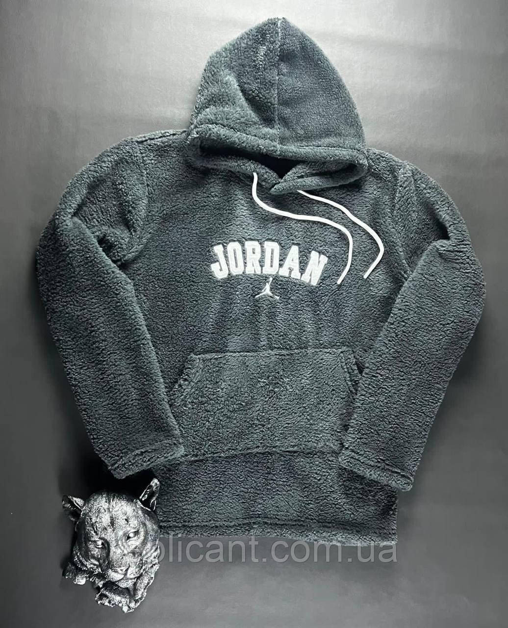 Худі мішка JORDAN сірий мужская зимняя кофта Jordan Турция