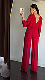 Брюки жіночі легкі палаццо широкі 42 червоні, фото 2