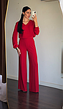 Брюки жіночі легкі палаццо широкі 42 червоні, фото 3
