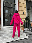 Жіночий зимовий спортивний костюм рожевого кольору 42 - 56, фото 3