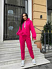 Жіночий зимовий спортивний костюм рожевого кольору 42 - 56, фото 4