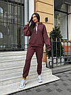 Жіночий зимовий спортивний костюм коричневого кольору 42 - 56, фото 3