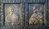 Набор резных икон из натурального дерева ясеня ЧПУ "Венчальная пара"