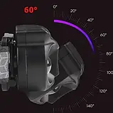 Ліхтар налобний WT208-2COB (white+red), Li-Ion акумулятор, магніт, гак, ЗП Type-C, Box, фото 4