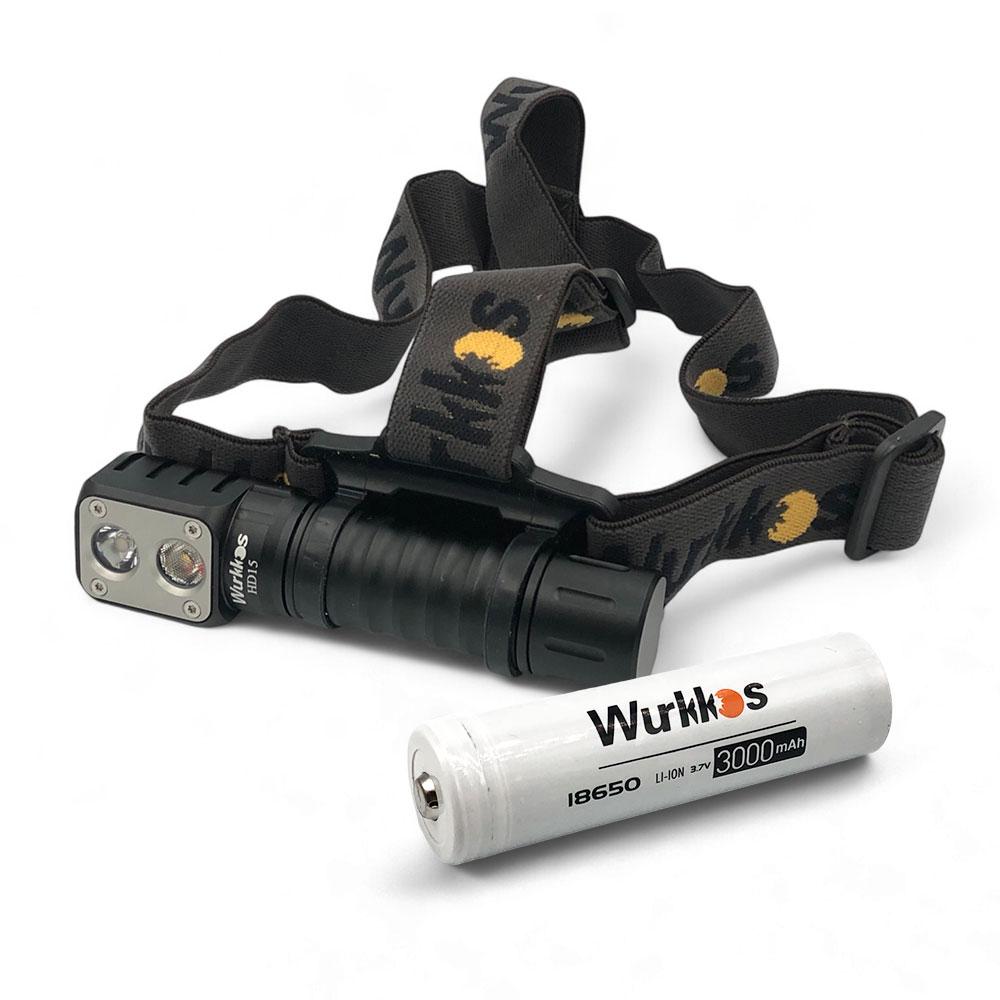 Багатофункціональний ліхтар Wurkkos HD15 (LH351D + SST20) + акумулятор 3000mAh