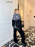 Теплий костюм батальний з трендовим принтом Кофта + штанці 1145 ерх, фото 5