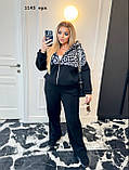 Теплий костюм батальний з трендовим принтом Кофта + штанці 1145 ерх, фото 4