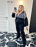Теплий костюм батальний з трендовим принтом Кофта + штанці 1145 ерх, фото 6