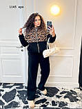 Теплий костюм батальний з трендовим принтом Кофта + штанці 1145 ерх, фото 7